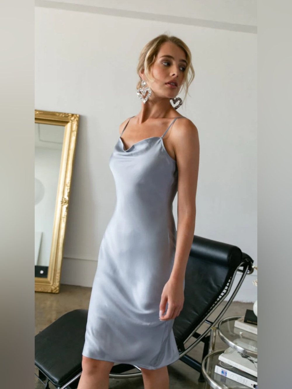 NWT SILKSILKY 100% silk slip dress boho romantic classic luxury size small